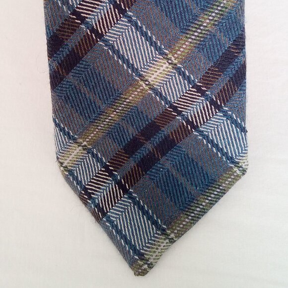 PROFUOMO ITALY "ORIGINALE" TIE * 50/50 Silk/Wool * Plaid 60"L 2.75"W - Picture 1 of 5